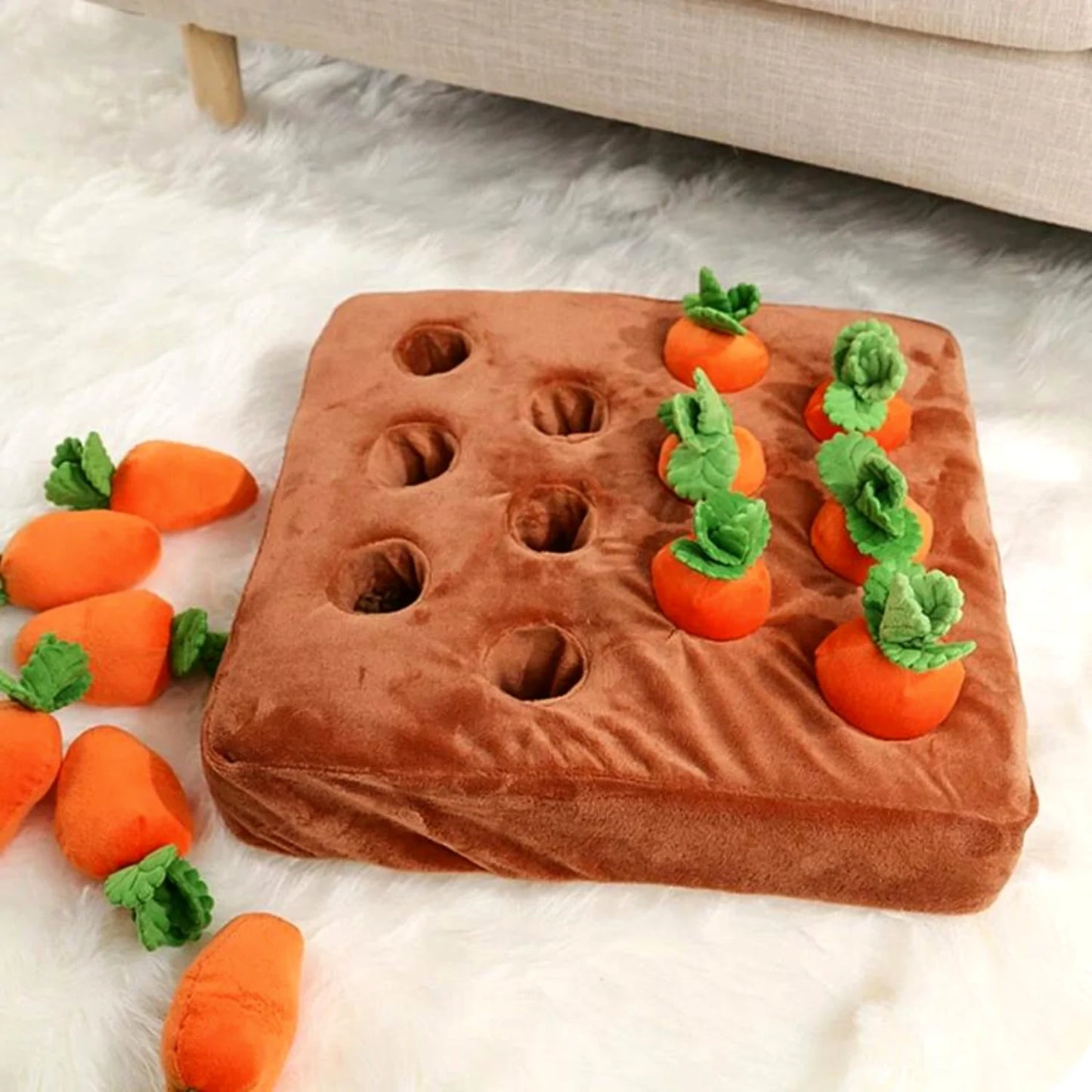 Juego de Entretenimiento con Zanahorias para mejorar la salud mental de los perros