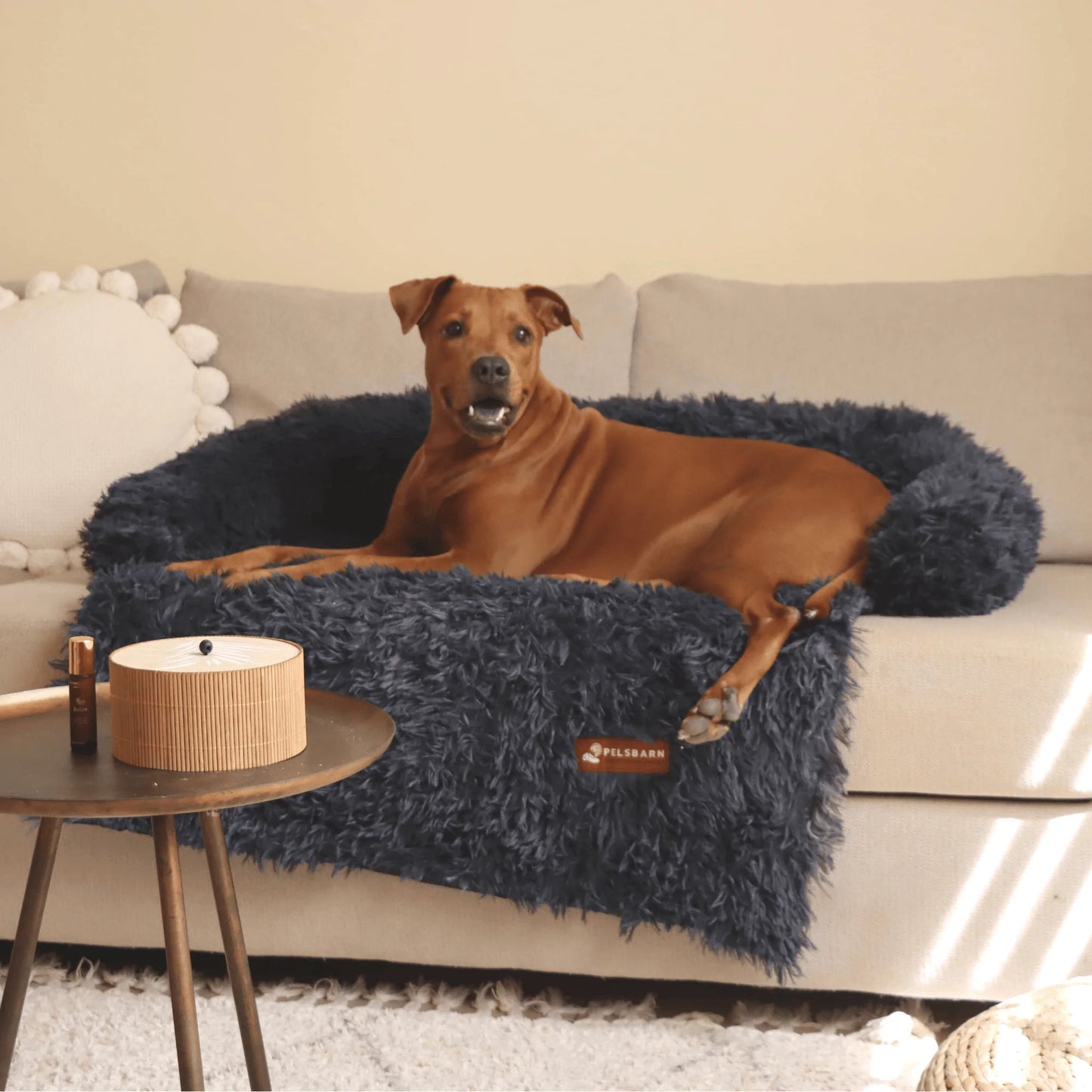 Pelsbarn Fluffy dog bed for better sleep (2-in-1)