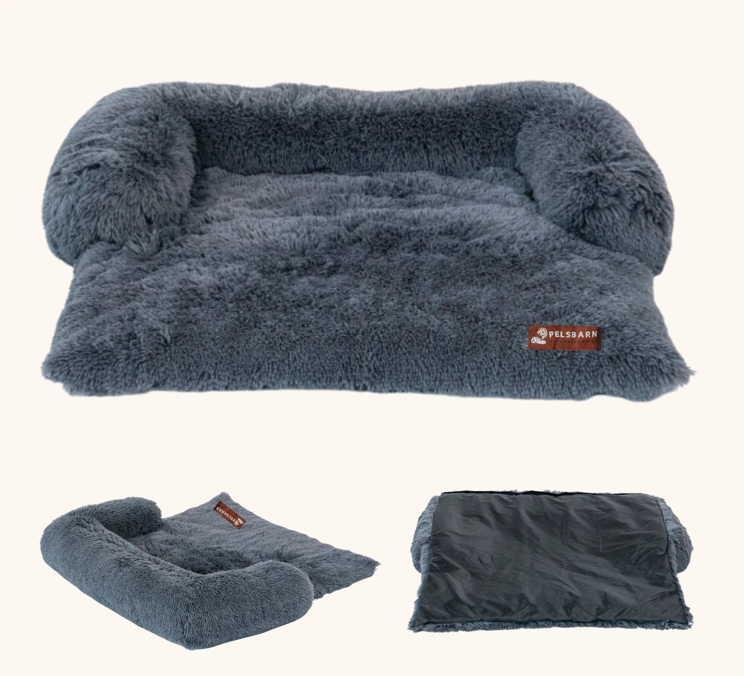 Cama para perros Pelsbarn Peluche Calmante para dormir mejor (2 en 1)