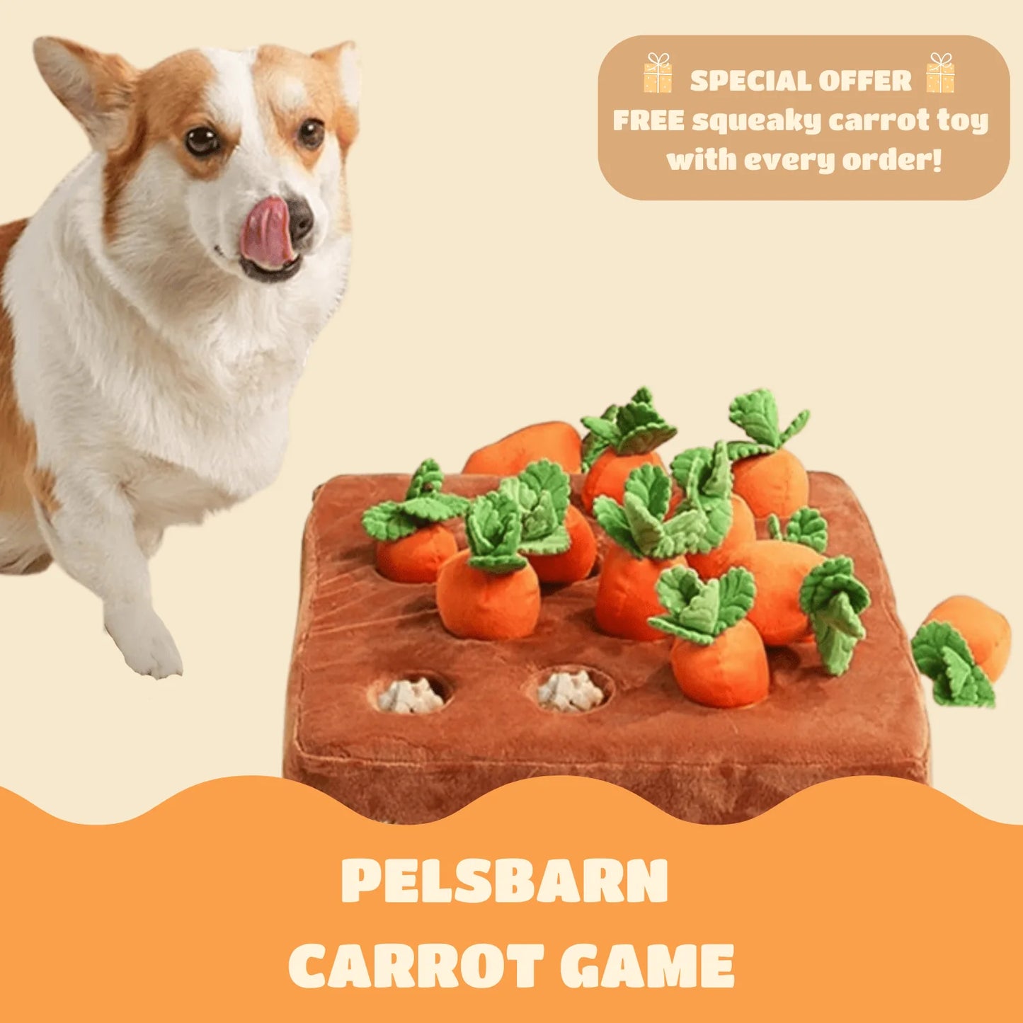 Juego de Entretenimiento con Zanahorias para mejorar la salud mental de los perros
